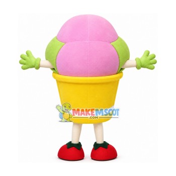 Cup Ice Cream Mascot Costume Cup Ice Cream Mascot Costume
