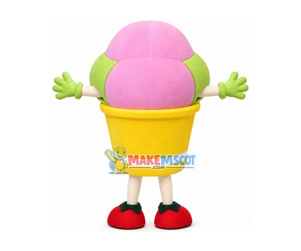Cup Ice Cream Mascot Costume Cup Ice Cream Mascot Costume