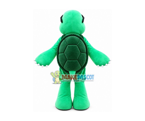 Knowledgeable Green Turtle Mascot Costume