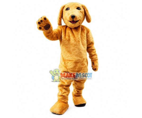 Delighted Brown Dog Mascot Costume Delighted Brown Dog Mascot Costume