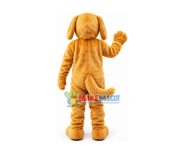 Delighted Brown Dog Mascot Costume Delighted Brown Dog Mascot Costume