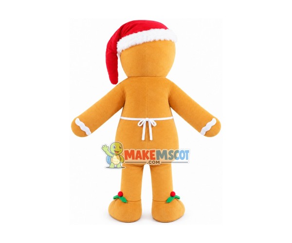 Christmas Gingerbread Man Cookie Mascot Costume Christmas Gingerbread Man Cookie Mascot Costume
