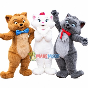 Elegant Furry Cat Mascot Costume Elegant Furry Cat Mascot Costume