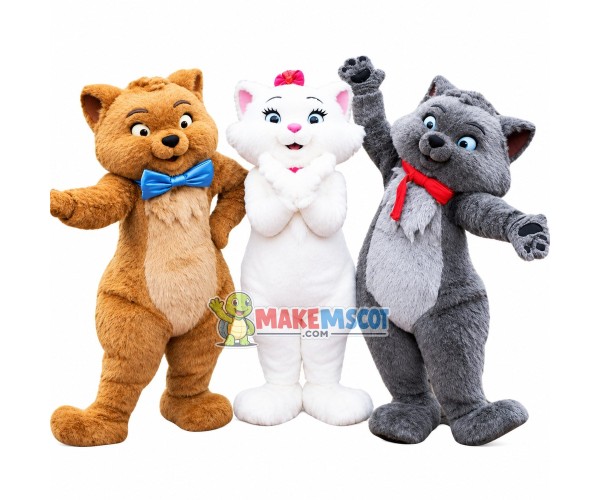 Elegant Furry Cat Mascot Costume Elegant Furry Cat Mascot Costume