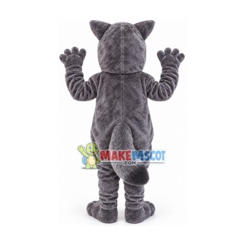 Excited Gray Wolf Mascot Adult Costume Excited Gray Wolf Mascot Adult Costume