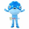 Swollen Blue Pufferfish Mascot Costume