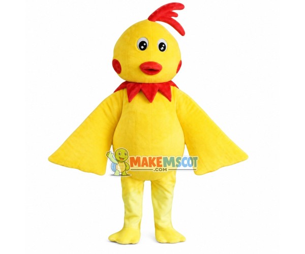 Frustrated Yellow Chicken Mascot Costume Frustrated Yellow Chicken Mascot Costume