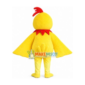Frustrated Yellow Chicken Mascot Costume