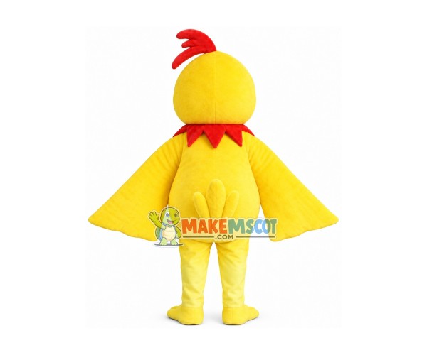 Frustrated Yellow Chicken Mascot Costume Frustrated Yellow Chicken Mascot Costume