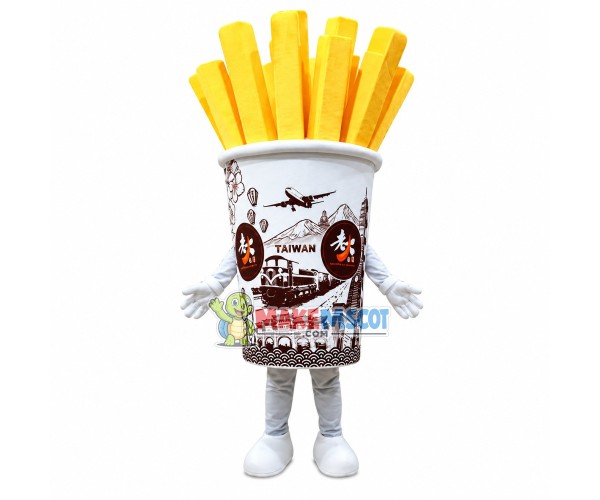Full Box Of Coarse Fries Mascot Costume Full Box Of Coarse Fries Mascot Costume