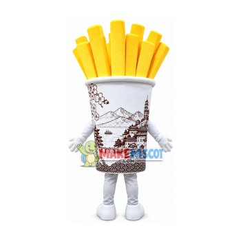 Full Box Of Coarse Fries Mascot Costume Full Box Of Coarse Fries Mascot Costume