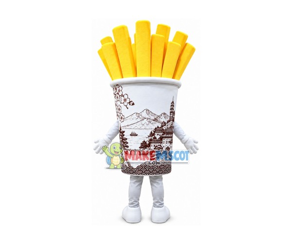 Full Box Of Coarse Fries Mascot Costume Full Box Of Coarse Fries Mascot Costume