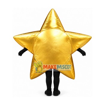 Golden Five-pointed Star Mascot Costume