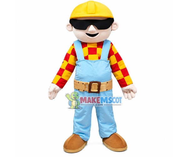 Construction Engineer Mascot Costume Construction Engineer Mascot Costume