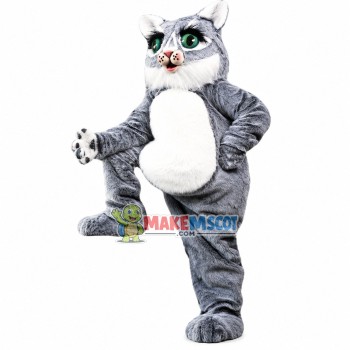 Power Green Eyes Cat Mascot Costume