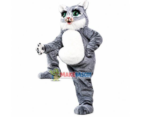 Power Green Eyes Cat Mascot Costume