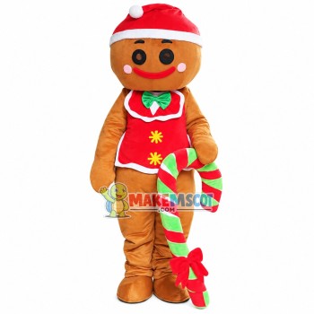Gingerbread Man Candy Cookie Mascot Costume Gingerbread Man Candy Cookie Mascot Costume