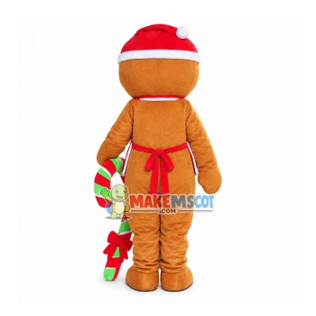 Gingerbread Man Candy Cookie Mascot Costume Gingerbread Man Candy Cookie Mascot Costume