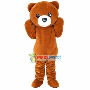 Funny Bear With Thick Eyebrows Mascot Costume