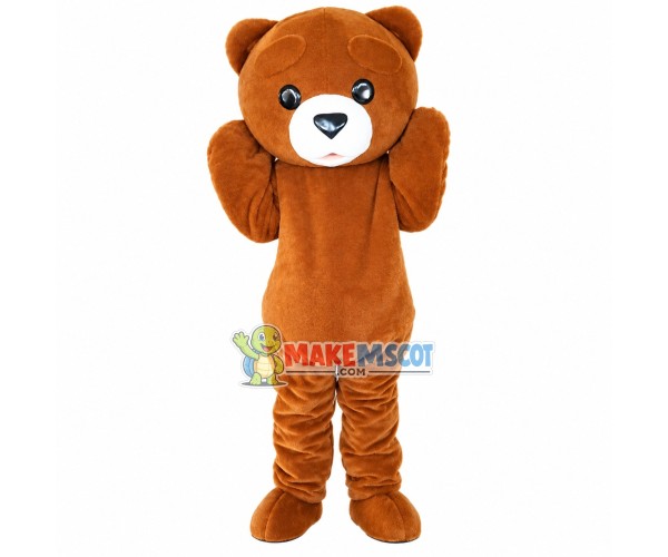Funny Bear With Thick Eyebrows Mascot Costume