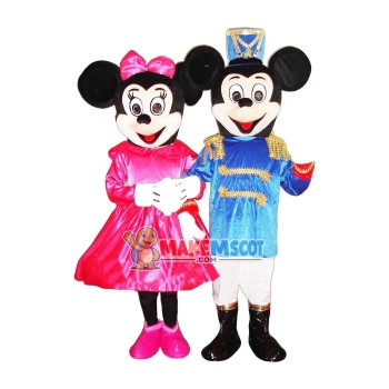 Dressed Up Mickey Couples Mascot Costume