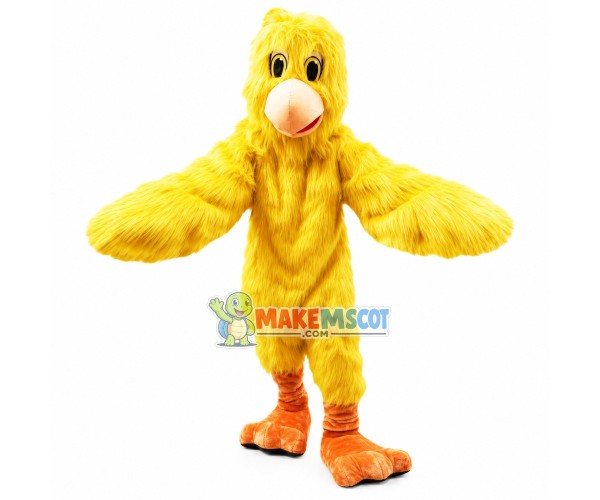 Long Wool Yellow Bird Mascot Costume Long Wool Yellow Bird Mascot Costume