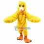 Long Wool Yellow Bird Mascot Costume
