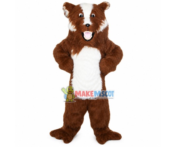 Snarling Furry Wild Bear Mascot Costume