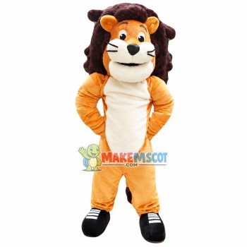 Flexible Lion With Shoes Mascot Costume Flexible Lion With Shoes Mascot Costume