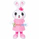 Cute Rabbit Mascot Costume Wearing Pink Dress Cute Rabbit Mascot Costume Wearing Pink Dress