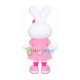 Cute Rabbit Mascot Costume Wearing Pink Dress Cute Rabbit Mascot Costume Wearing Pink Dress