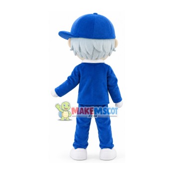 Energetic Adventure Boy Mascot Costume Energetic Adventure Boy Mascot Costume