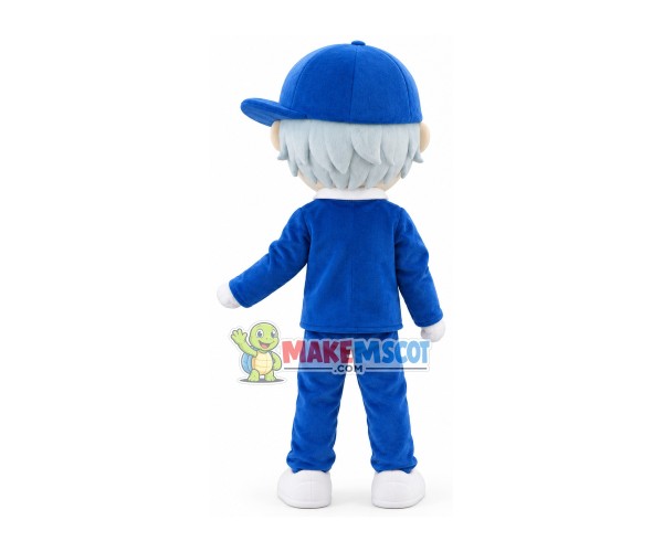 Energetic Adventure Boy Mascot Costume Energetic Adventure Boy Mascot Costume