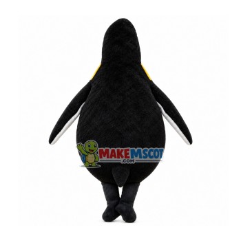 Looking Up Penguin With Collar Mascot Costume Looking Up Penguin With Collar Mascot Costume