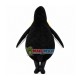 Looking Up Penguin With Collar Mascot Costume Looking Up Penguin With Collar Mascot Costume