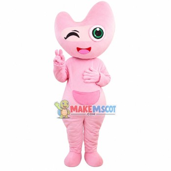 Pink Moon Baby Mascot Cartoon Costume