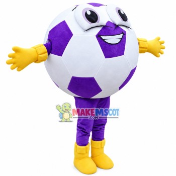 Purple Football Mascot Sport Costume