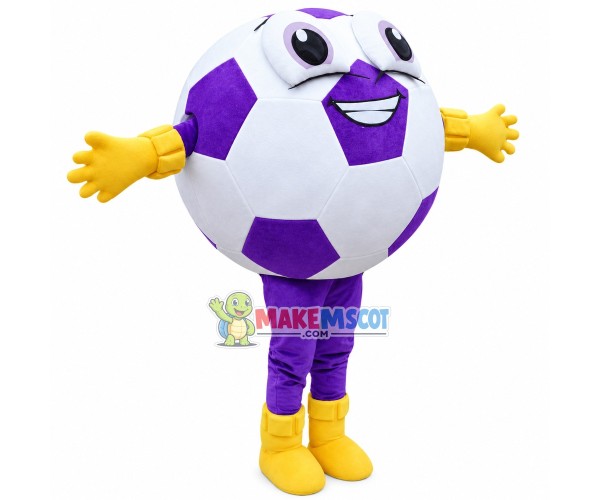 Purple Football Mascot Sport Costume