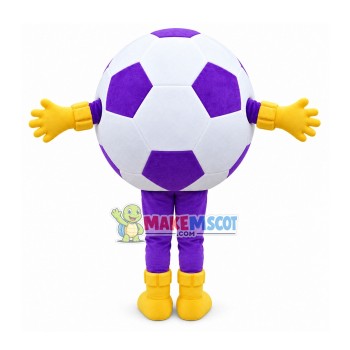 Purple Football Mascot Sport Costume