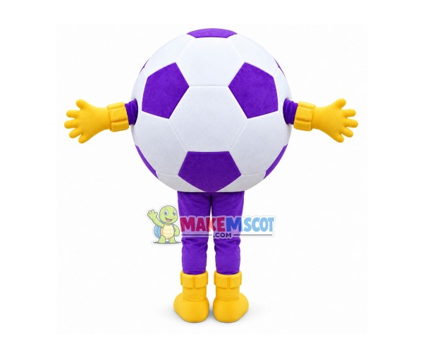 Purple Football Mascot Sport Costume