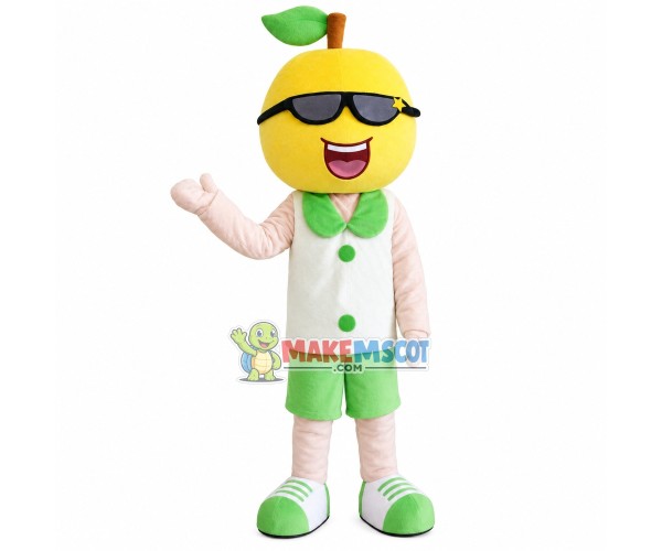 Pear Doll With Sunglasses Mascot Costume