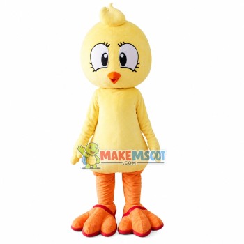 Surprised Yellow Duck Mascot Costume Surprised Yellow Duck Mascot Costume