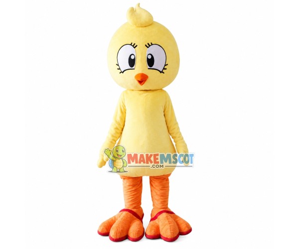Surprised Yellow Duck Mascot Costume Surprised Yellow Duck Mascot Costume