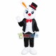 Gentle Rabbit In Suit Mascot Costume Gentle Rabbit In Suit Mascot Costume
