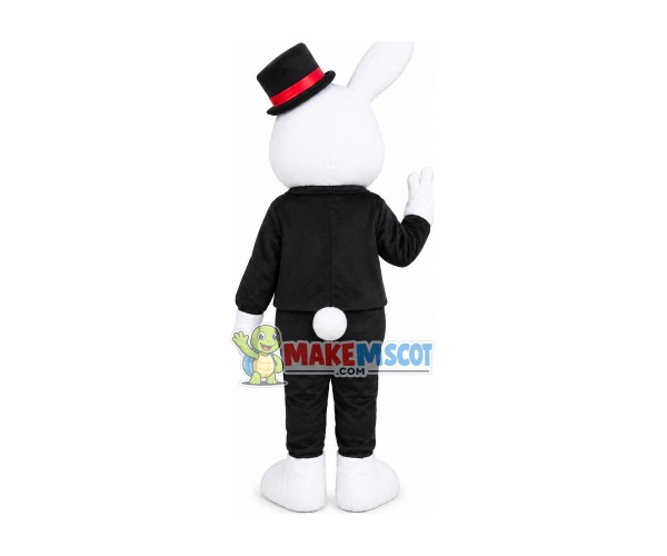 Gentle Rabbit In Suit Mascot Costume Gentle Rabbit In Suit Mascot Costume