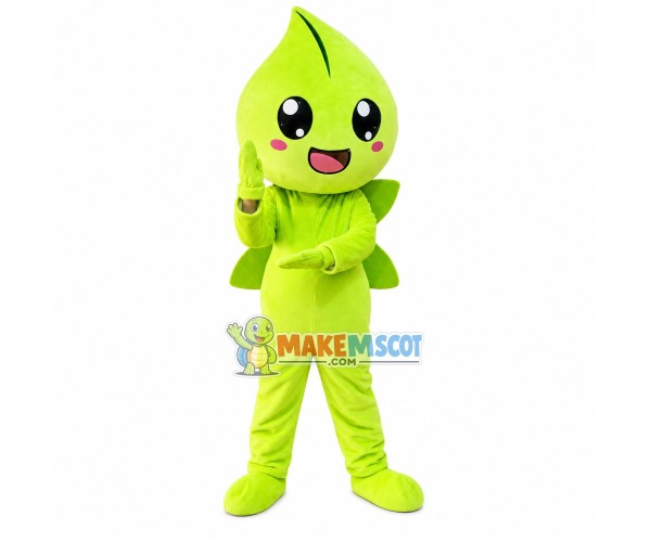 Green Peach Elf Mascot Costume Green Peach Elf Mascot Costume