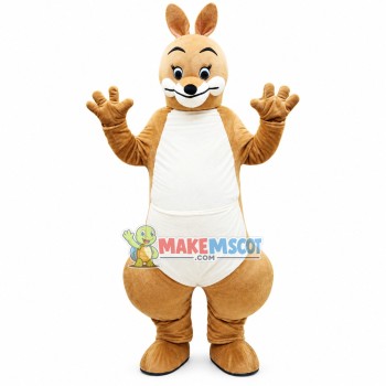 Friendly Mother Kangaroo Mascot Costume Friendly Mother Kangaroo Mascot Costume