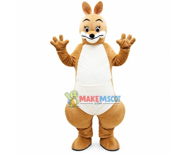 Friendly Mother Kangaroo Mascot Costume Friendly Mother Kangaroo Mascot Costume