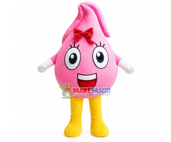 Strawberry Ice Cream Ball Mascot Costume