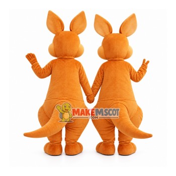 Pair Of Love Kangaroo Couple Mascot Costume Pair Of Love Kangaroo Couple Mascot Costume